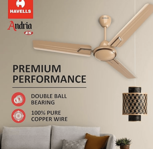 Havells 1200mm Andria Energy Saving Ceiling Fan (Quartz, Pack of 1) - Image 3